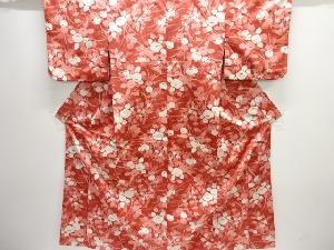 草花模様小紋着物